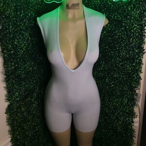 Light blue bodysuit shorts